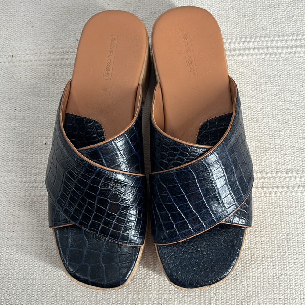 Rachel Comey Serge Clogs Navy Size 9 - Picture 2 of 14
